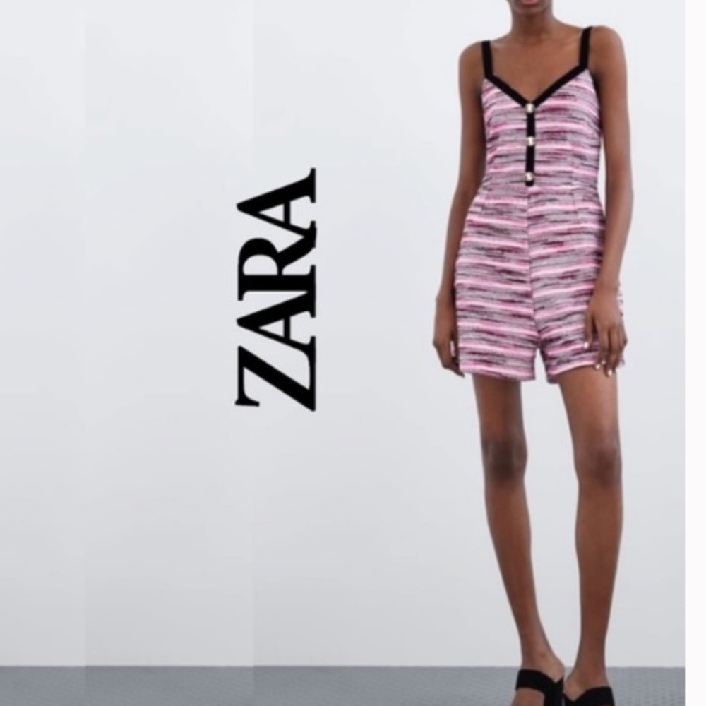Zara bloggers fav tweed romper size small